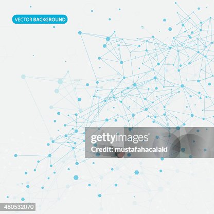 Blue abstract molecules background Blue abstract molecules background