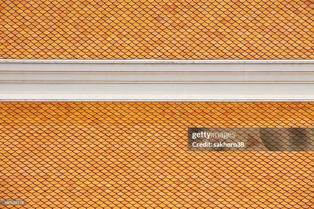 Texture of temple roof tiles