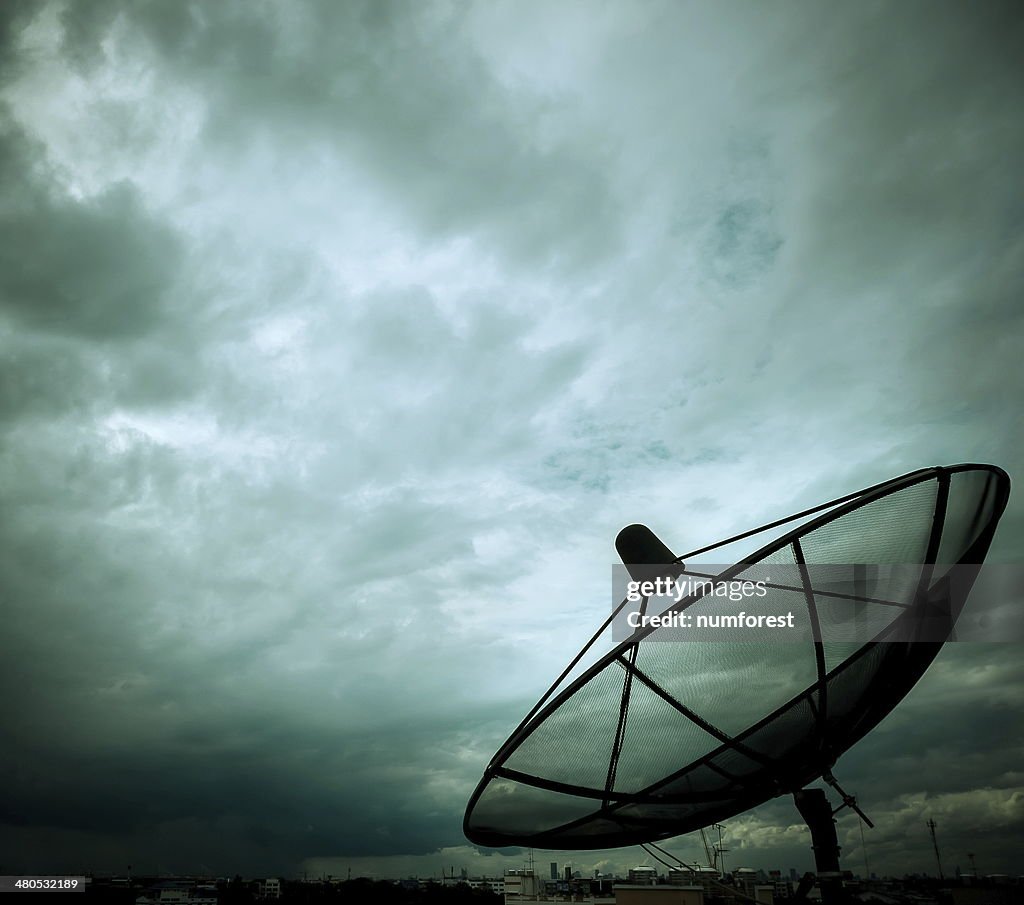 Satellite dish and nimbus