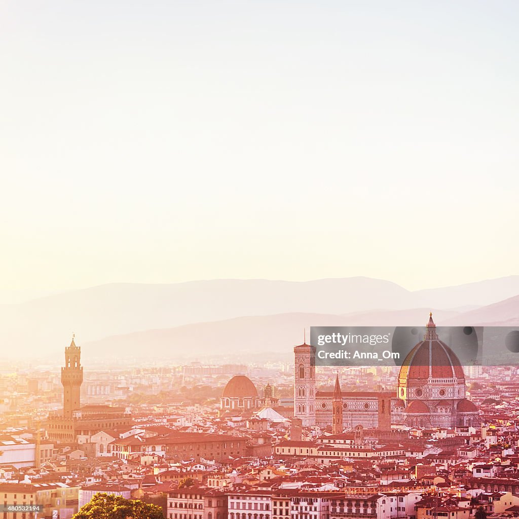 Sunset landscape of Florence