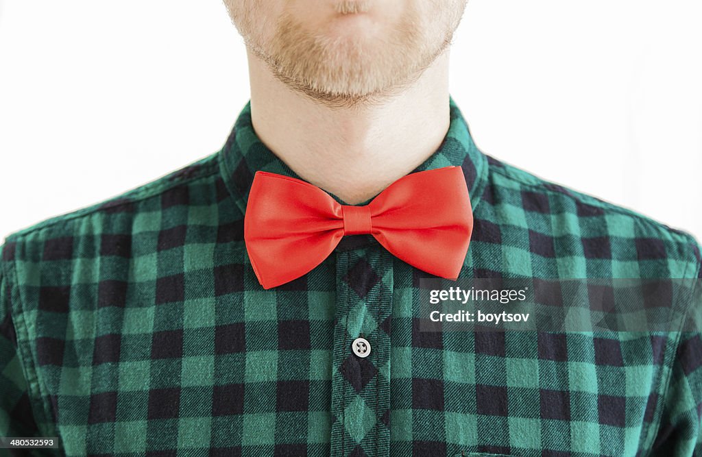 Young gentleman and his red bowtie