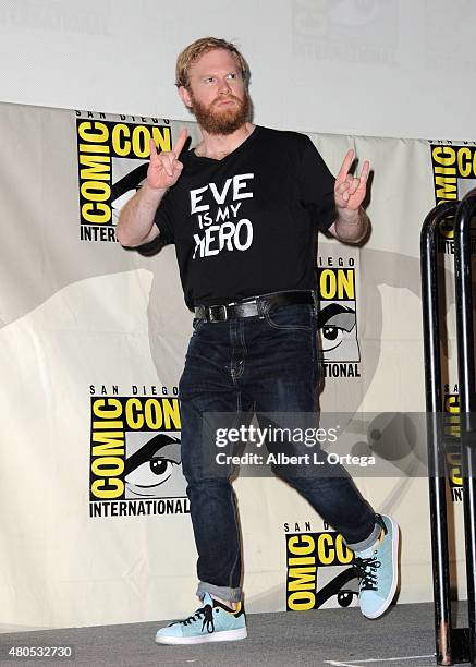 Actor Henry Zebrowski attends the "Heroes Reborn" exclusive extended trailer and panel during Comic-Con International 2015 at the San Diego...