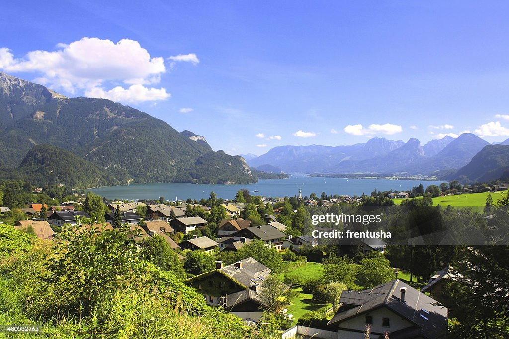 Wolfgangsee lac dans les Alpes, Autriche