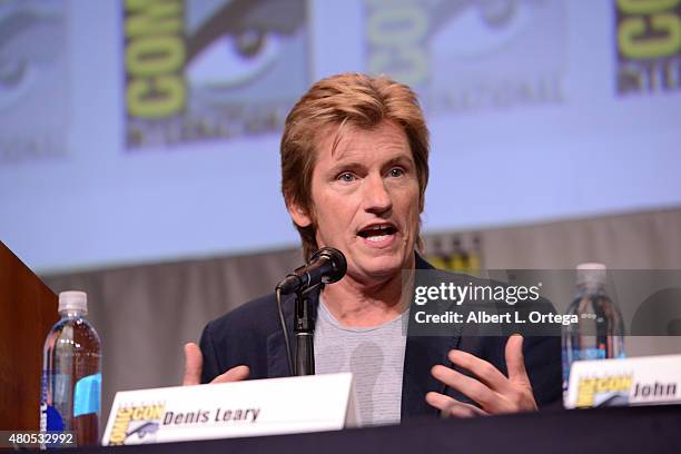 Actor Denis Leary speaks onstage at the FX TV Block featuring "Sex&Drugs&Rock&Roll," "The Strain," and a sneak peek of "The Bastard Executioner"...