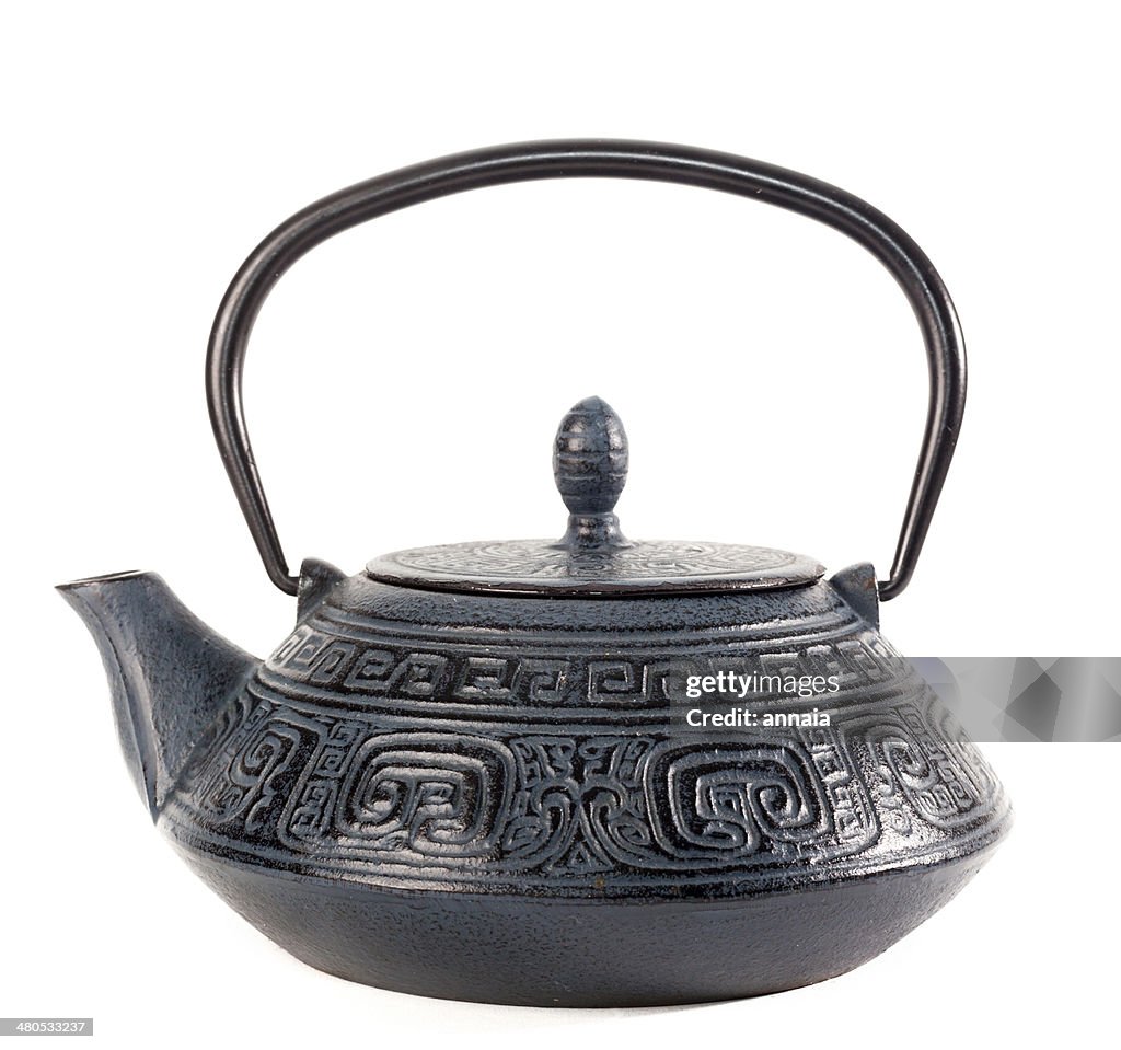 Traditional Japanese iron teapot