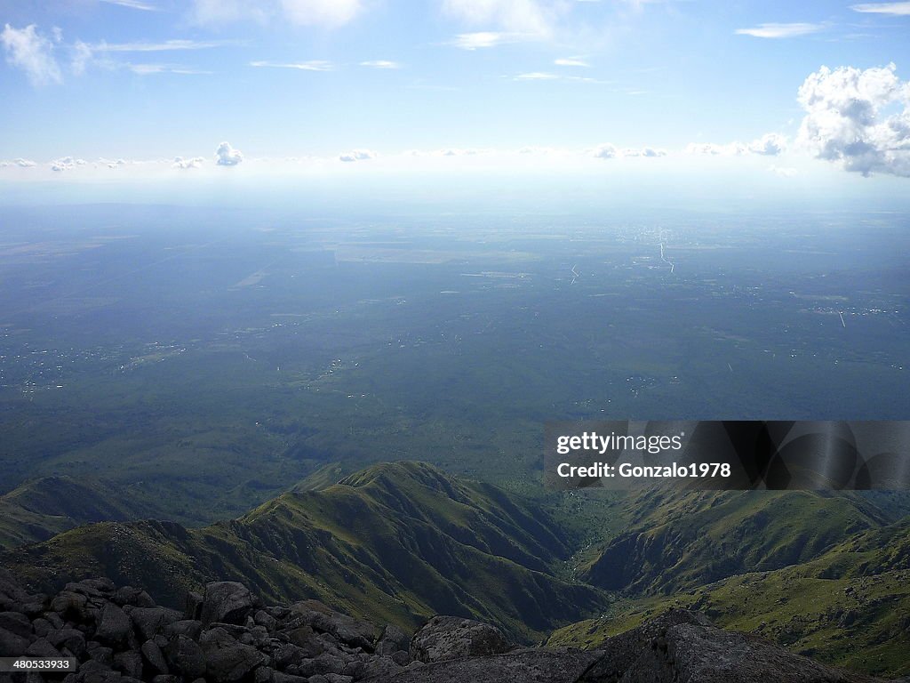 Top view of a valley