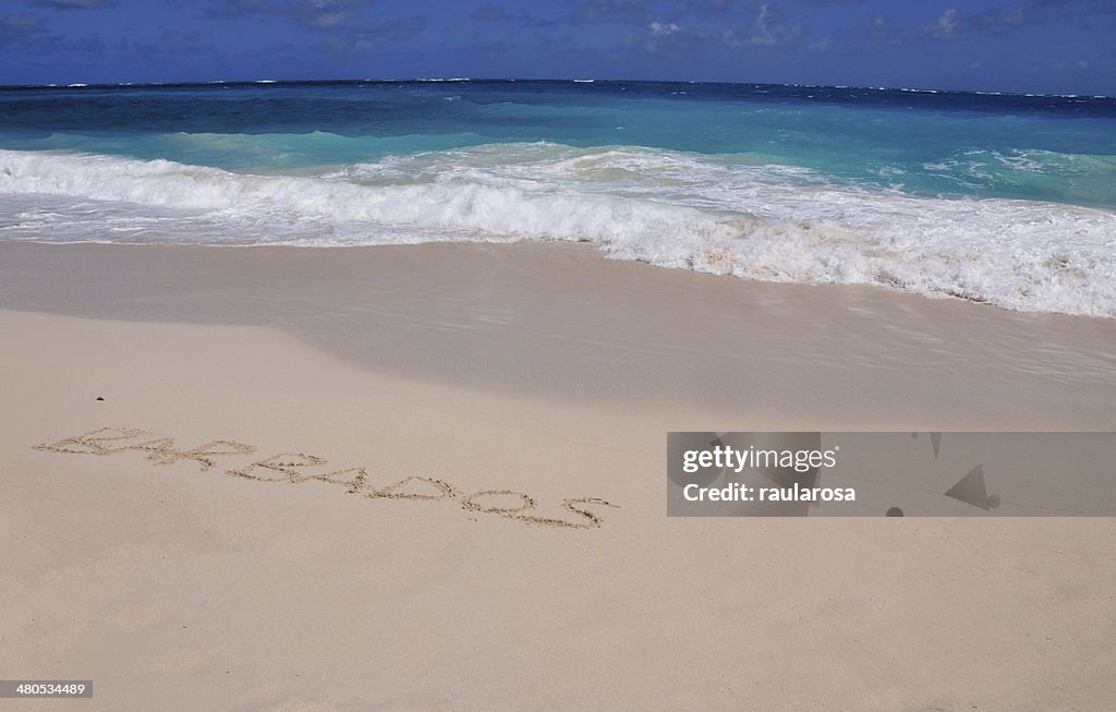 Barbados Inscribed in Sand