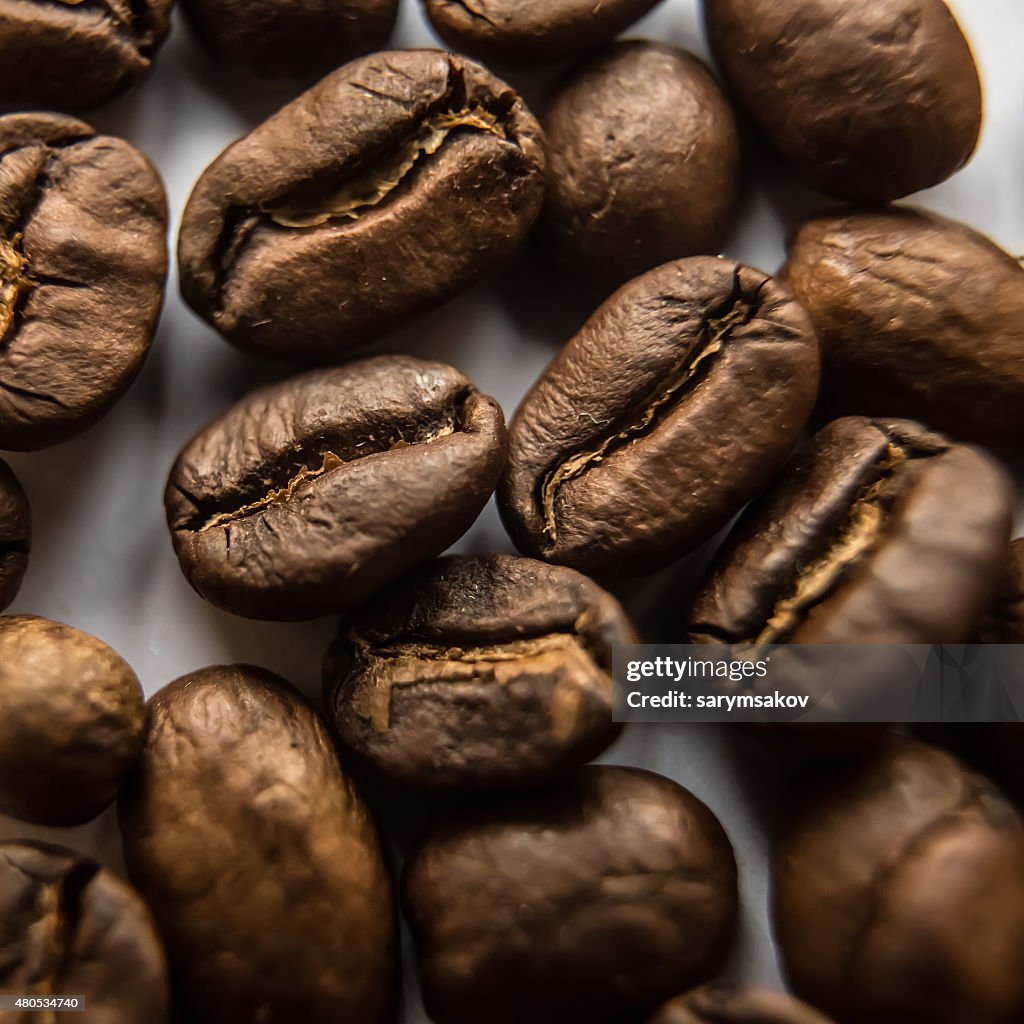 Closeup of brown coffee background