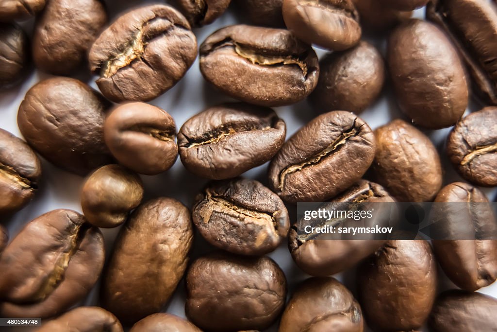 Closeup of brown coffee background