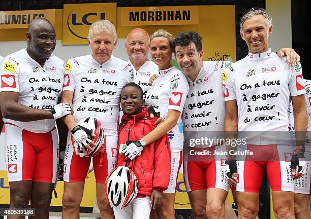 Basile Boli, Patrick Poivre d'Arvor, Sylvie Tellier , Stephane Plaza, Paul Belmondo participate at a charity event benefitting 'Mecenat Chirurgie...