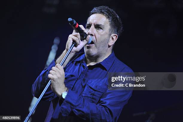 Terry Hall of The Specials performs on stage during Kew The Music at Kew Gardens on July 12, 2015 in London, England.