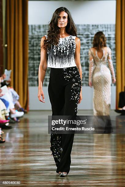 Model walks during the Toufic Hatab fashion show, as a part of AltaRoma AltaModa Fashion Week Fall/Winter 2015/16 at ST Regis Hotel on July 12, 2015...