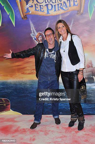 Frederic Richard aka Billy and Sophie Thalmann attend the 'Clochette et la Fee Pirate' Premiere at Gaumont Champs Elysees on March 25, 2014 in Paris,...