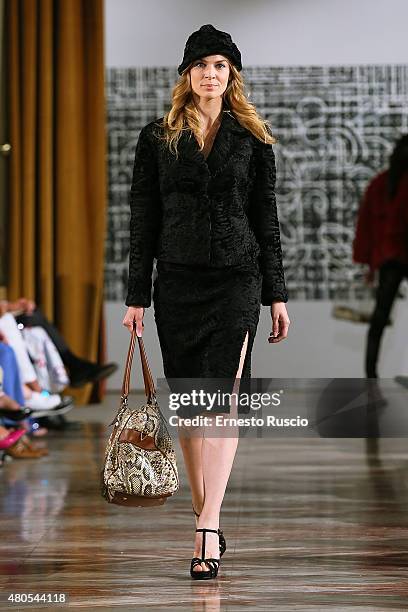 Model walks during the Tahm Couture fashion show, as a part of AltaRoma AltaModa Fashion Week Fall/Winter 2015/16 at ST Regis Hotel on July 12, 2015...