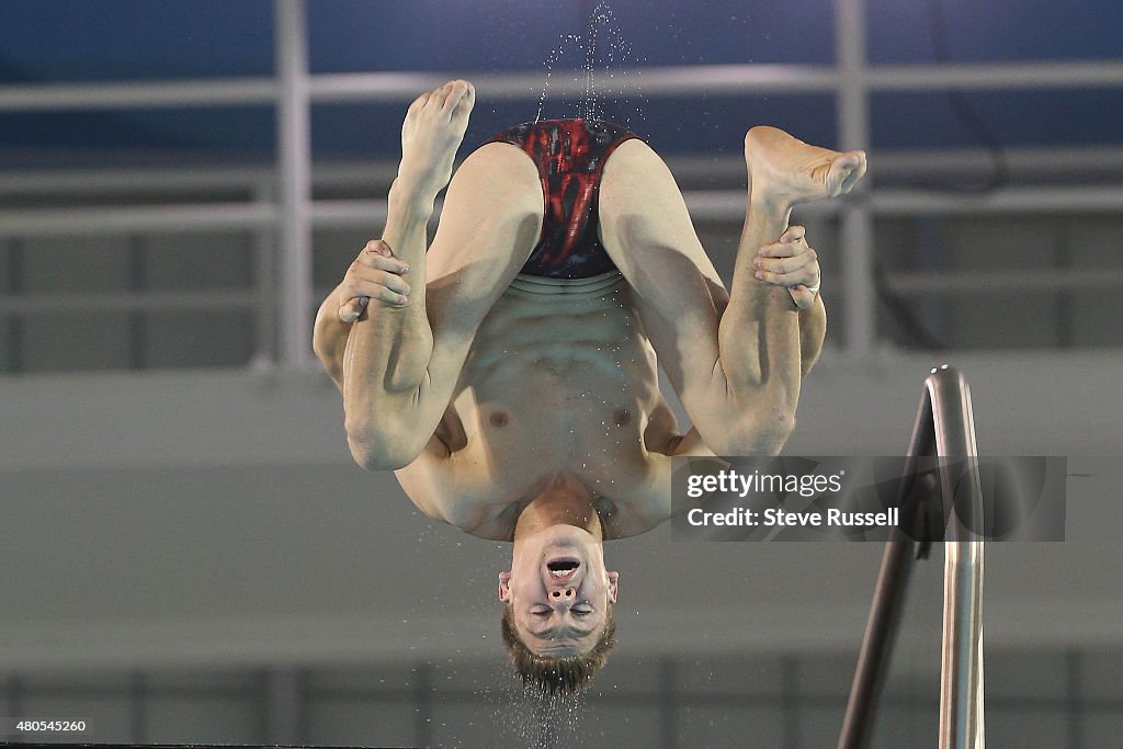 Men's 10 metre platform diving preliminaries, the top 12 advance to the finals,  at the Pan Am Games