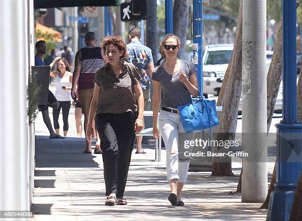 Cheryl Rossum and Emmy Rossum are seen on July 12, 2015 in Los Angeles, California.