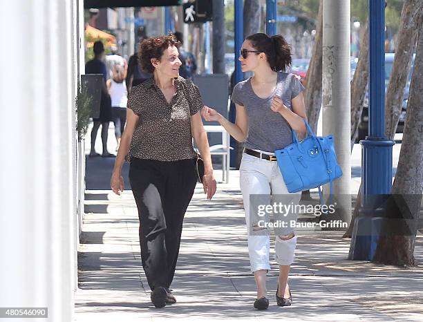 Cheryl Rossum and Emmy Rossum are seen on July 12, 2015 in Los Angeles, California.