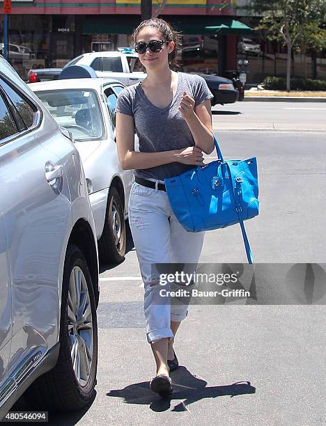 Cheryl Rossum and Emmy Rossum are seen on July 12, 2015 in Los Angeles, California.