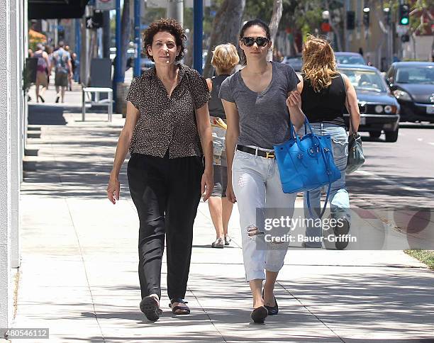 Cheryl Rossum and Emmy Rossum are seen on July 12, 2015 in Los Angeles, California.