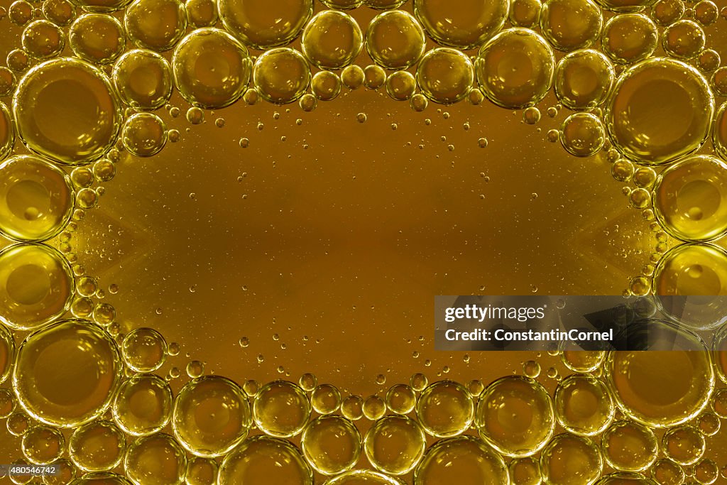 Yellow bubbles background