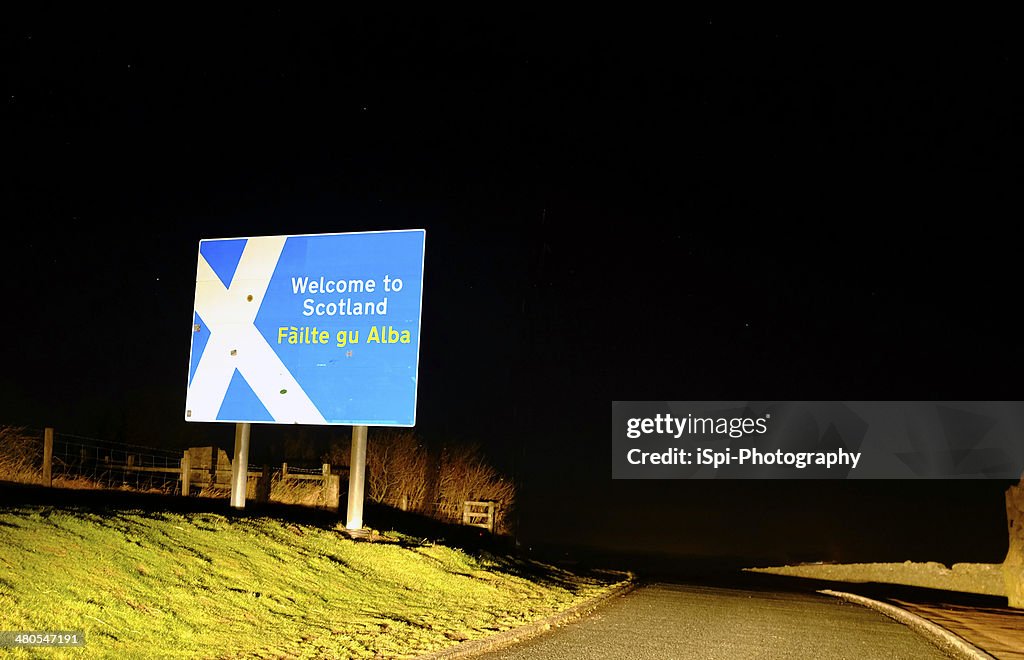 Schottischen Grenze bei Nacht