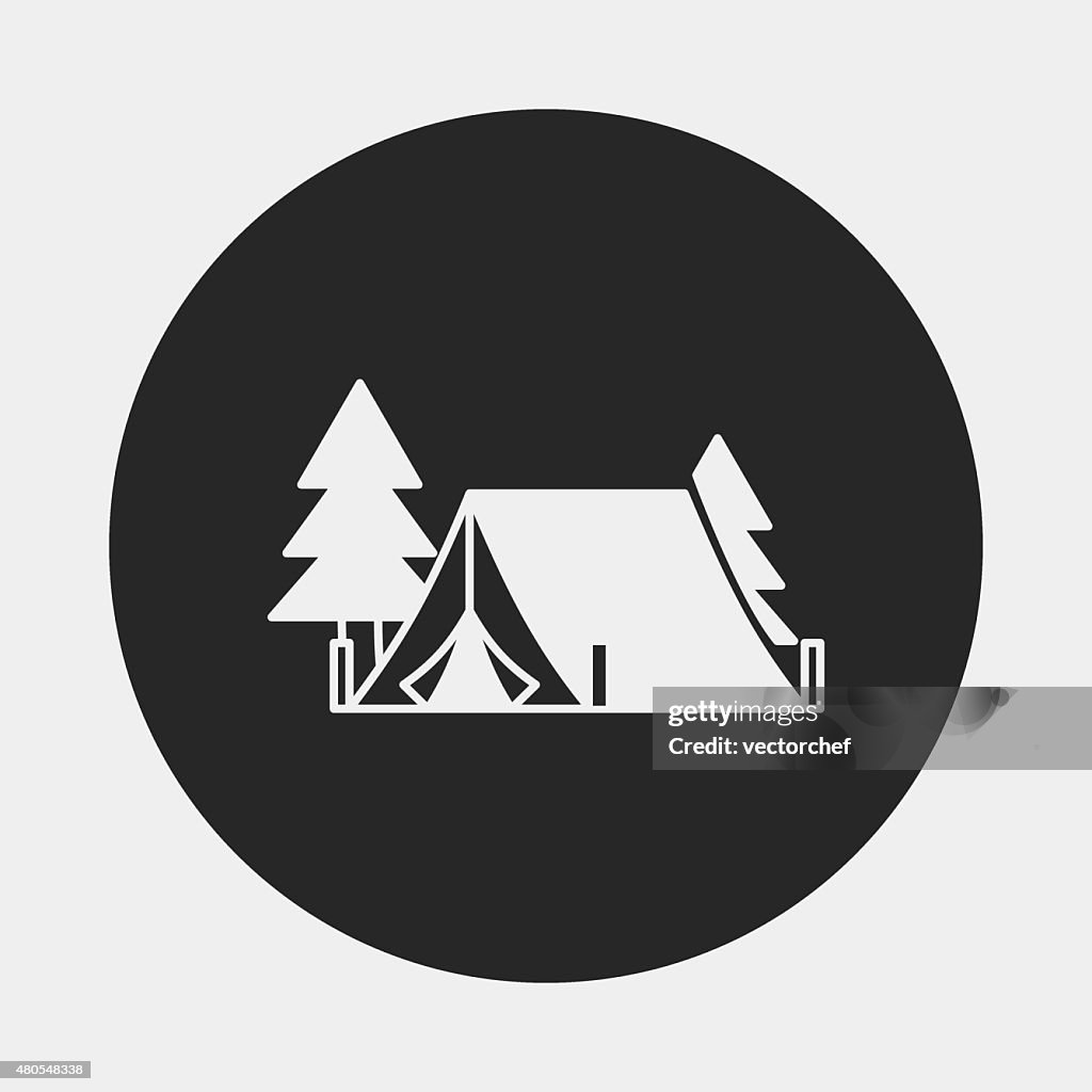 Camping tent icon