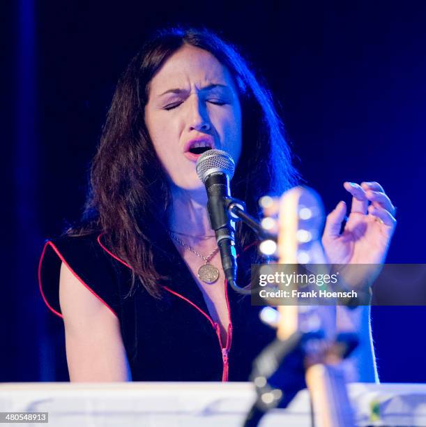 American singer Joan Wasser performs live with their project Joan as Police Woman during a concert at the Postbahnhof on March 25, 2014 in Berlin,...