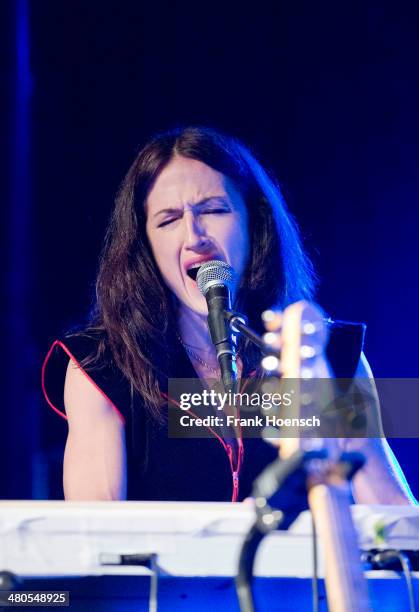 American singer Joan Wasser performs live with their project Joan as Police Woman during a concert at the Postbahnhof on March 25, 2014 in Berlin,...
