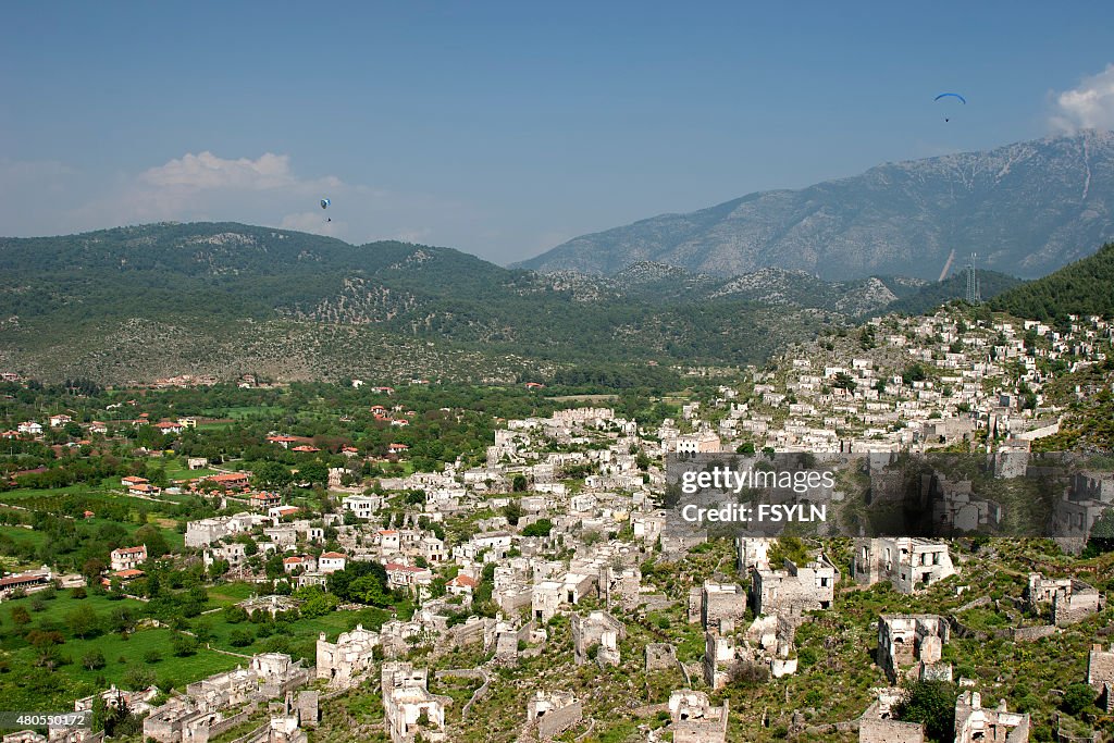 Ghost town of Kayakoy in Fethiye(Turkey