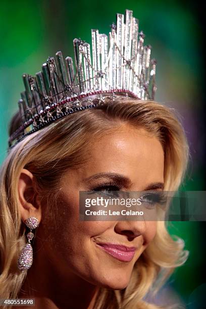 Miss USA Olivia Jordan of Oklahoma on stage at the 2015 Miss USA Pageant Only On ReelzChannel at The Baton Rouge River Center on July 12, 2015 in...