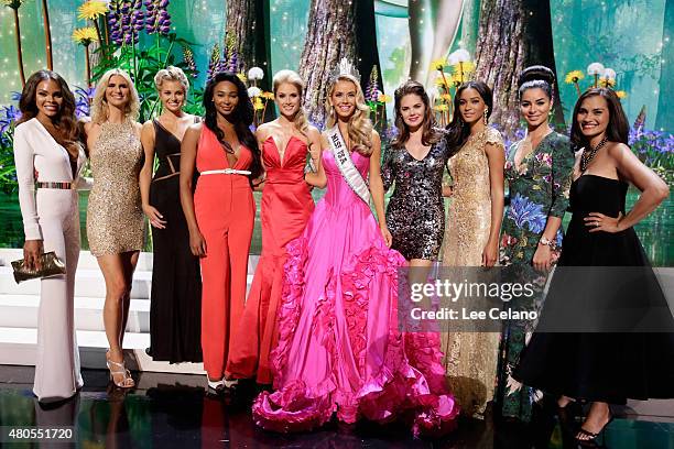 Crystle Stewart, Michelle McLean-Bailey, Danielle Doty, Nana Meriwether, Tara Conner, Miss USA Olivia Jordan of Oklahoma, Kimberly Pressler, Leila...