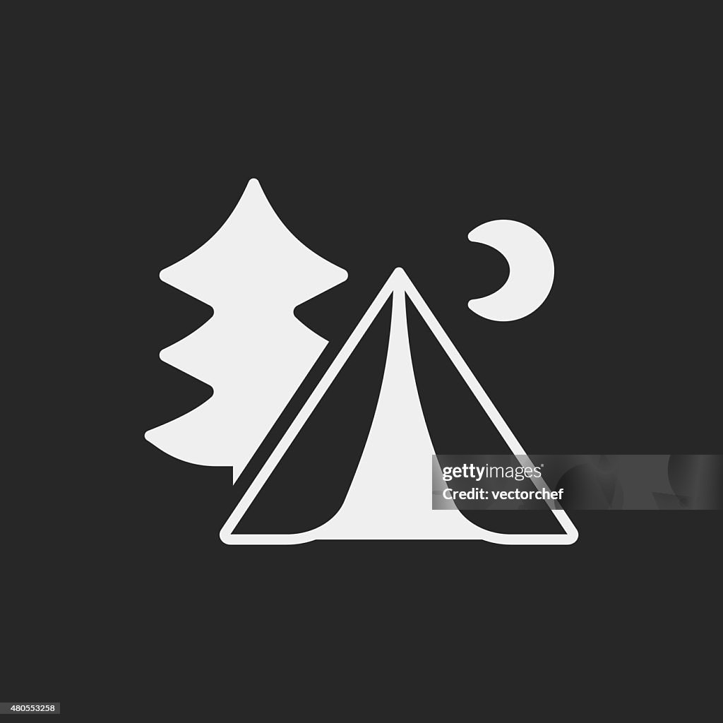 Camping tent icon