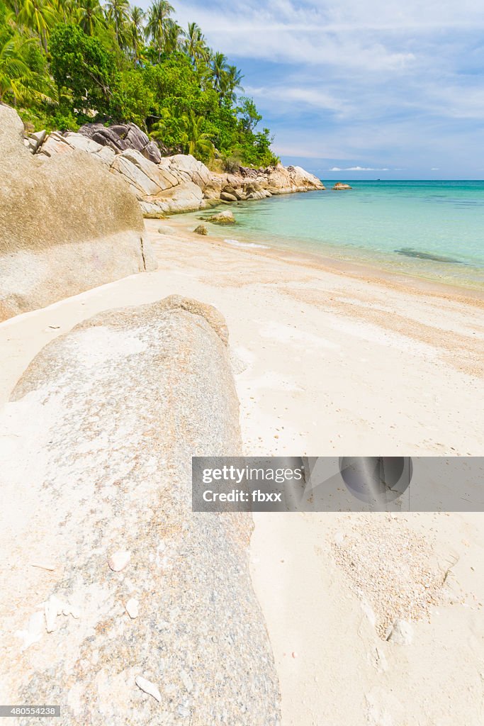 Tropical beach and turquoise water in Thailand