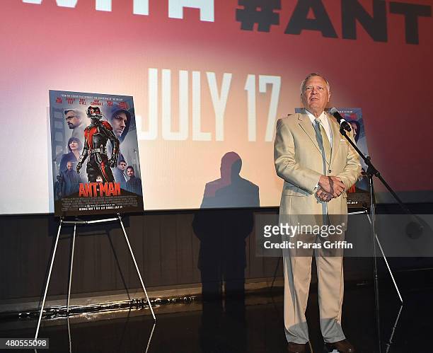 Georgia Governor Nathan Deal speaks onstage at "Ant-Man" Atlanta Cast And Crew Screening at Regal Atlantic Station 18 on July 12, 2015 in Atlanta,...