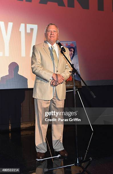 Georgia Governor Nathan Deal speaks onstage at "Ant-Man" Atlanta Cast And Crew Screening at Regal Atlantic Station 18 on July 12, 2015 in Atlanta,...