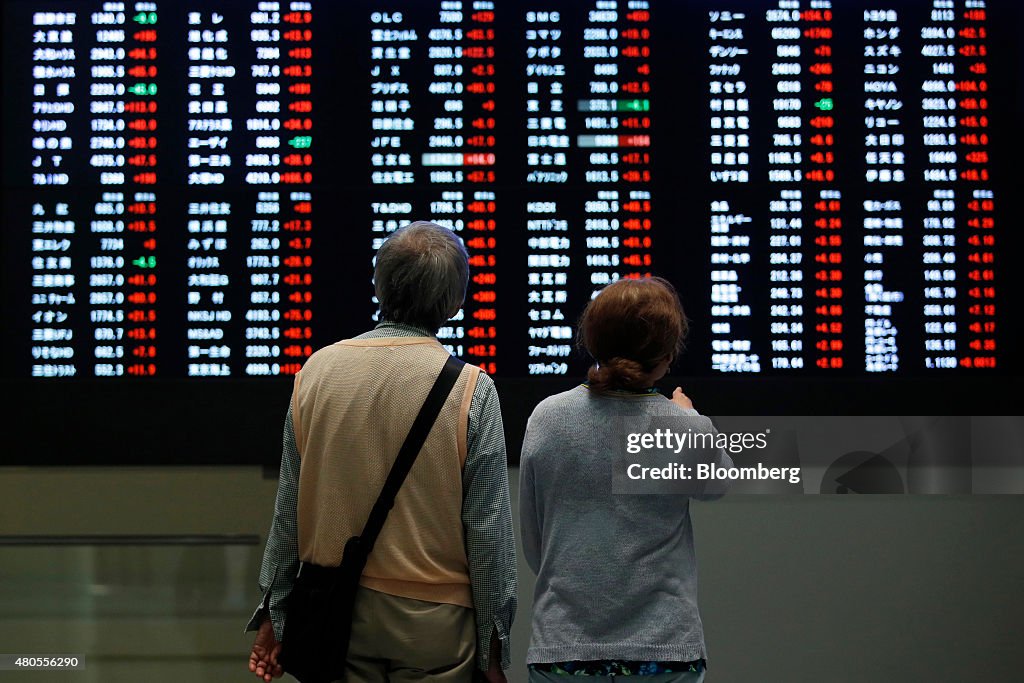 Inside Tokyo Stock Exchange As Japan's Topix Advances After Biggest Weekly Drop Since October