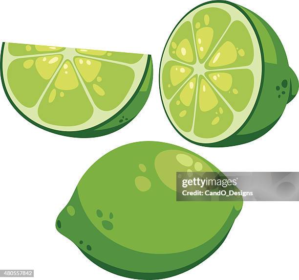 lime cartoon - limes stock illustrations