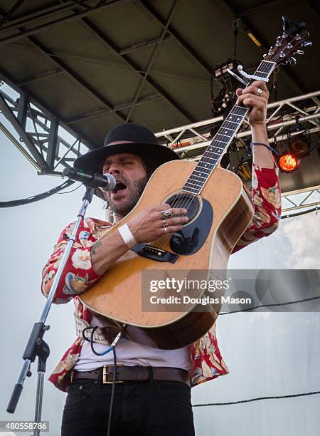 Langhorne Slim and the Law perform during the Green River Festival 2015 at Greenfield Community College on July 11, 2015 in Greenfield, Massachusetts.