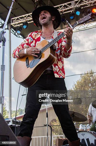 Langhorne Slim and the Law perform during the Green River Festival 2015 at Greenfield Community College on July 11, 2015 in Greenfield, Massachusetts.