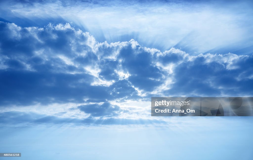 Beautiful cumulonimbus clouds