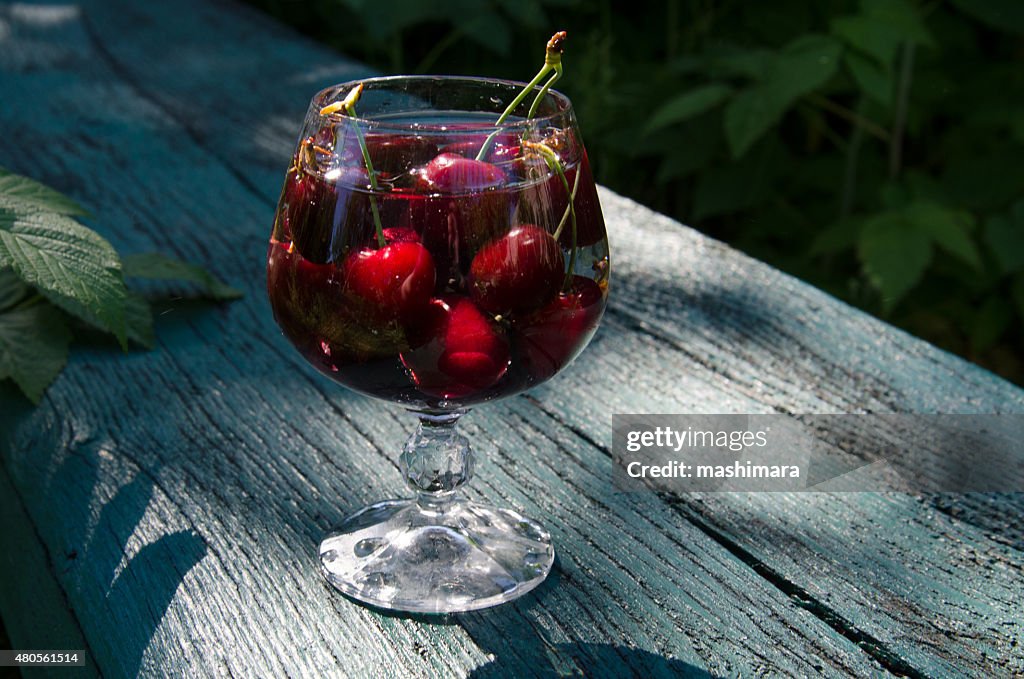 Cherry in a glass