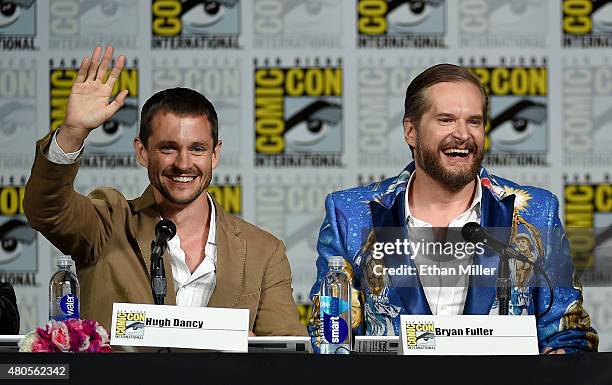 Actor Hugh Dancy and executive producer/creator Bryan Fuller attend the "Hannibal" Savor the Hunt panel during Comic-Con International 2015 at the...