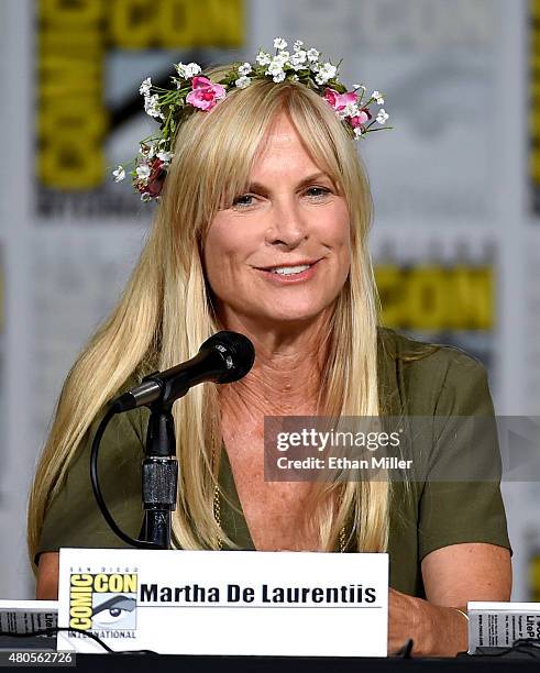 Producer Martha De Laurentiis attends the "Hannibal" Savor the Hunt panel during Comic-Con International 2015 at the San Diego Convention Center on...