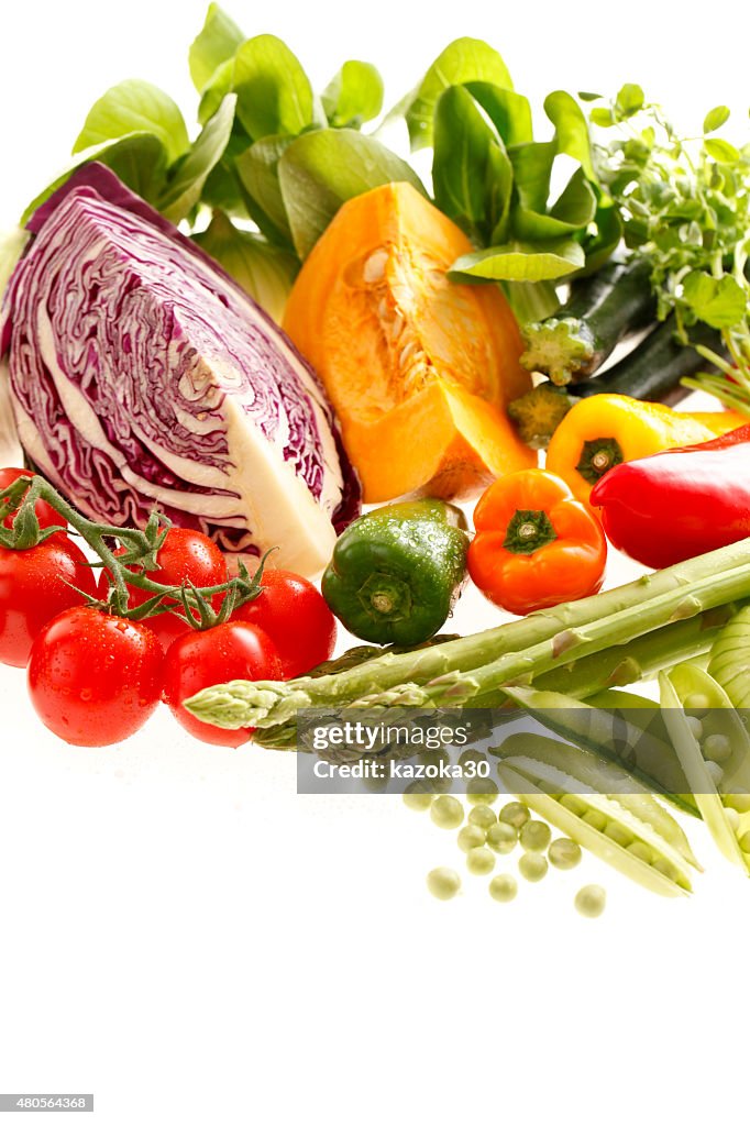 Fresh vegetables set