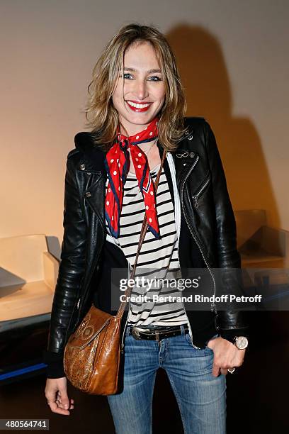 French actress Pauline Lefevre attends the private screening of French director Claude Lelouch's latest film "Salaud, On t'aime", in which she stars,...