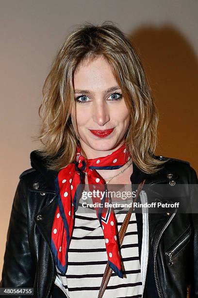 French actress Pauline Lefevre attends the private screening of French director Claude Lelouch's latest film "Salaud, On t'aime", in which she stars,...