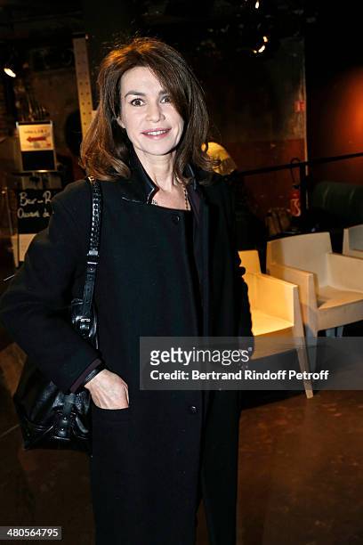 French actress Valerie Kaprisky attends the private screening of French director Claude Lelouch's latest film "Salaud, On t'aime" , in which she...