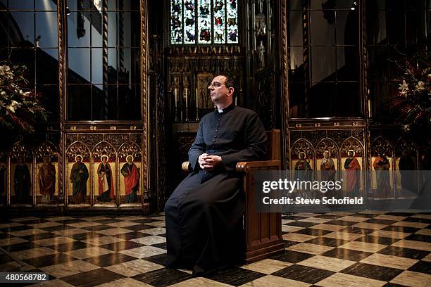 Musician, journalist and Church of England priest Richard Coles is photographed for the Independent on December 10, 2009 in Peterborough, England.