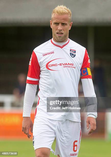 Andrew Davies of Ross County at the Pre Season Friendly between Elgin and Ross County at Borough Briggs on July 11th, 2015 in Elgin, Scotland.