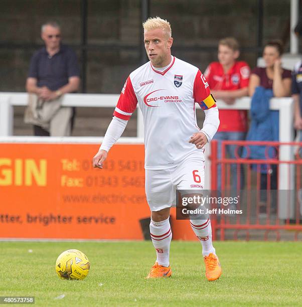 Andrew Davies of Ross County at the Pre Season Friendly between Elgin and Ross County at Borough Briggs on July 11th, 2015 in Elgin, Scotland.